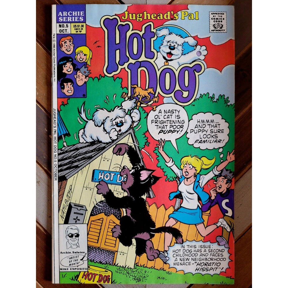 Jughead's Pal Hot Dog #5 FN (Archie Comics 1990) Nate Butler Final Issue!
